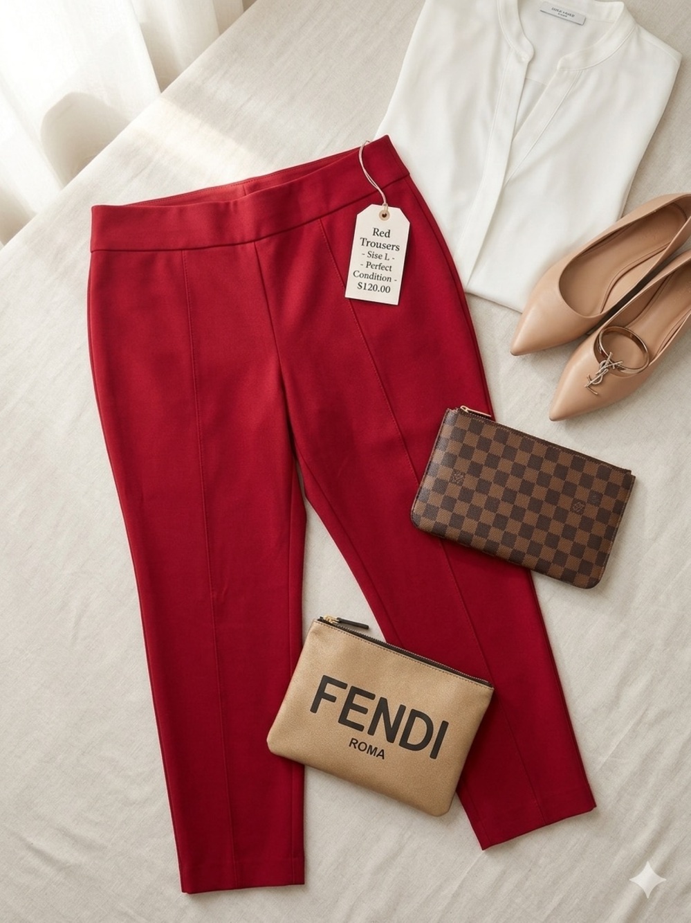 Rich Red Women's Ponte Pants